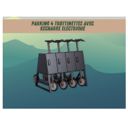 Parking pour trottinettes électriques avec recharge
