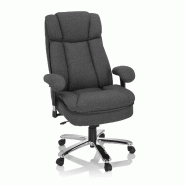 Siège de bureau BUILDER XXL I Tissu gris foncé hjh OFFICE - gris polyester 691014