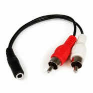 StarTech Cble en Y Mini-Jack 3,5mm vers 2x RCA de 15 cm