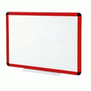 Tableau blanc laqué cadre rouge Rouge
