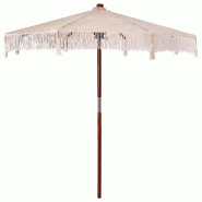 VidaXL Parasol Macramé Crème 252.5 x 252.5 x 260 cm Modèle Titan Vision Plus - 42006470