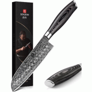 XinZuo - Couteau Santoku Damas - Série B20 Ya - multicolore B20-RS