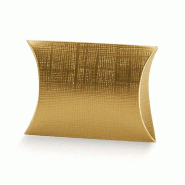 Boite berlingot carton effet soie or 11x12x3,5cm - par 10