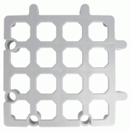 Caillebotis cuisine 33x33x4cm plastique gris