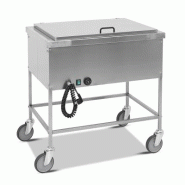Chariot bain-marie avec couvercle - 2x GN 1/1, acier inox AISI 304 - Metalcarrelli Chariot bain-marie avec couvercle - 2x GN 1/1, acier inox AISI 304 - Metalcarrelli
