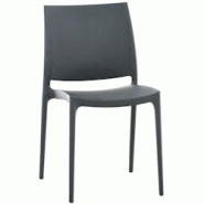 Décoshop26 - Chaise de jardin en plastique gris foncé design simple empilable 10_0000022 - gris 3000887569604 Décoshop26 - Chaise de jardin en plastique gris foncé design simple empilable 10_0000022 - gris 3000887569604