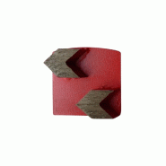 DIAMWOOD EXPERT EN EQUIPEMENT Segment de ponçage diamanté Gr 40 fixation compatible Husqvarna - béton dur, chape, époxy - Diamwood - gris acier 36