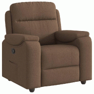 Fauteuil inclinable Marron Tissu Modèle Bravelle - 4015684