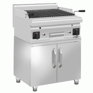 Grill à gaz en pierre de lave - 10,6 kW - Grille inclinable -  avec 2 portes  - Mario 600 | GGM -GLGK66-E-UBK66-E