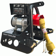 Groupe électrogène agricole 12 kW (15 kVA) pour tracteur dès 30 ch - 230 V et 400 V - Régulateur AVR - Cardan et attelage trois points MW Tools PTG120