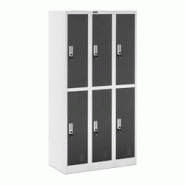 Helloshop26 - Armoire vestiaire 6 casiers 6 compartiments 180 cm gris 14_0000478 - 3000159498984 Helloshop26 - Armoire vestiaire 6 casiers 6 compartiments 180 cm gris 14_0000478 - 3000159498984