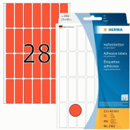 HERMA 896 étiquettes rouges multi-usage, format 13 x 40 mm (32 feuilles 11x17 / cdt) - rouge 2362