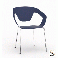 Lot de 4 sièges de collectivité Liner - Mobel Linea. - Bleu_0