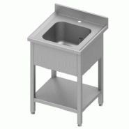 Plonge inox adossée avec 1 bac avec étagère 700x700x900 à monter - P934457070