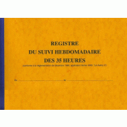 Registre Suivi hebdomadaire du temps de travail - 32x24 - 108 p. - 3416790094223