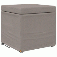 Tabouret Taupe 41 x 41 x 40 cm Tissu et bois stratifié Modèle Apex Signature Plus - 8721359492958