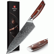XinZuo - Couteau de chef Damas - Série B27 Yi - multicolore B27-CS