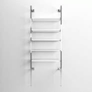 Élément de départ Queen Vogue chrome 5 tablettes blanc L90xH240cm
