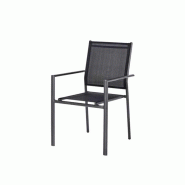 Chaise de jardin malaga – MTF – acier noir – 3exn0032