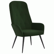 Chaise de relaxation Vert foncé Velours Modèle Orion Master Ligne - 341196