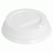 Couvercle blanc PS pour gobelet 18cl - par 1000
