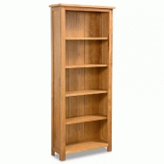 étagère armoire meuble design bibliothèque 140 cm bois de chêne massif 2702021/2