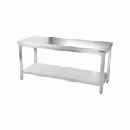 GGM Gastro Tables Inox de Travail Centrales Premium avec Etagère - Profondeur 600 mm - ATK166 - 4063326066521