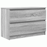 Helloshop26 - Meuble TV avec grand espace de rangement 80 x 35 x 54 cm pratique moderne en bois d'ingénierie gris 02_0051739 - gris Bois massif 30002
