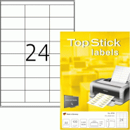 HERMA 2400 étiquettes blanches Top Stick, format 70 x 33,8 mm (100 feuilles A4 / cdt) - 4023145087923