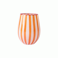 Novastyl - Lot de 3 gobelets 40cl en verre orange circus - 3256391047903