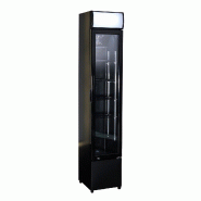 Réfrigérateur porte en verre étroit noir - P7455.1384