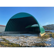 Tunnel souple avec bloc béton pour tous les besoins de stockage des professionnels de l'agriculture Tunnel souple avec bloc béton pour tous les besoins de stockage des professionnels de l'agriculture
