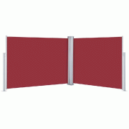 VidaXL Auvent latéral rétractable Rouge 140 x 1000 cm Modèle Helios Nord - rouge 48489