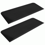 Vidaxl rampes de seuil 2 pcs 110x41x5 cm caoutchouc 150975 Vidaxl rampes de seuil 2 pcs 110x41x5 cm caoutchouc 150975