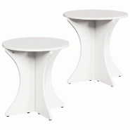 VidaXL Table basse 2 pcs Blanc Bois massif en pin Modèle Polaris Moderne - 873566