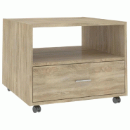 VidaXL Table basse chêne sonoma 55x55x40 cm bois d'ingénierie Modèle Majesté Élite - 810929XL