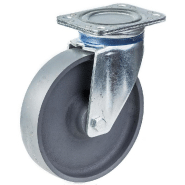 Roulette pivotante de 200 mm avec roue en fonte grise Roulette pivotante de 200 mm avec roue en fonte grise