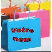 250 Sacs personnalisés, kraft brun - blanc ou coloré, à poignées torsadées, 180x80x240 mm 250 Sacs personnalisés, kraft brun - blanc ou coloré, à poignées torsadées, 180x80x240 mm