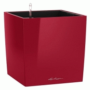 LECHUZA Pot à fleurs Cube Premium 30 - Rouge écarlate High-Gloss - Kit de plantation incassable et résistant aux UV LECHUZA Pot à fleurs Cube Premium 30 - Rouge écarlate High-Gloss - Kit de plantation incassable et résistant aux UV