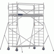 Échafaudage roulant aluminium DOCKER 150 version garde-corps EXMDS - Hauteur de travail : 4,90 m - DUARIB - 7225032 Échafaudage roulant aluminium DOCKER 150 version garde-corps EXMDS - Hauteur de travail : 4,90 m - DUARIB - 7225032