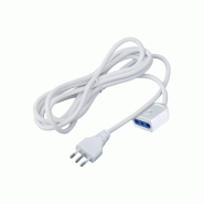 Alcapower Rallonge Électrique 3M Fiche 16A Prise Double 10/16A Câble Blanc Usage Domestique Professionnel Puissance Maximale 3500W Haute Qualité -