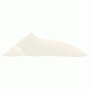Assiette triangle 2 compartiments bagasse blanche 26,1x14,4x1,4cm - par 200