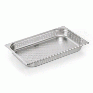 Bac inox perforé fond et côtés GN 1/1 H 65 mm 9 ltr GN ESSENTIALS lot de 6 - Was Germany - multi-matériau 4044925165952
