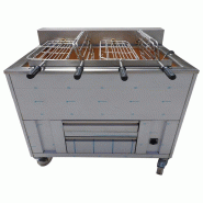 Barbecue portugais en inox 4 broches rotatives L1000 mm | Impormartinho -