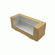 Boîte éclair fenêtre Kraft 160x60x60mm 200 pièces JORIDEAL - marron en carton 3519400618564
