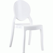 Chaise catherine transparente ou blanche polycarbonate