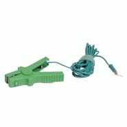 CHAUVIN ARNOUX - Cordon de connexion à la terre vert avec pince crocodile verte pour microohmmètre 200A CA 6292