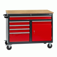 Établi mobile servante 5 tiroirs / 1 porte 126 x 61 x 93 cm Établi mobile servante 5 tiroirs / 1 porte 126 x 61 x 93 cm