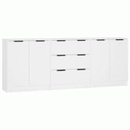 Helloshop26 - Buffet bahut commode armoire meuble de rangement organisateur cuisine salle de séjour salons 3 pcs bois d'ingénierie 02_0037014 - 3000 Helloshop26 - Buffet bahut commode armoire meuble de rangement organisateur cuisine salle de séjour salons 3 pcs bois d'ingénierie 02_0037014 - 3000