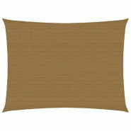 Helloshop26 - Voile d'ombrage 160 g/m² taupe 2 x 3,5 m PEHD 02_0009301 - 3000502382724